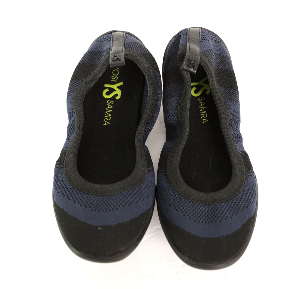 Yosi Samra Camellia Sapphire Blue Mesh Foldable Ballet Flats Size 6